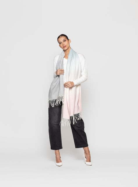 Echarpe Mujer Talia Gris Lineatre-1
