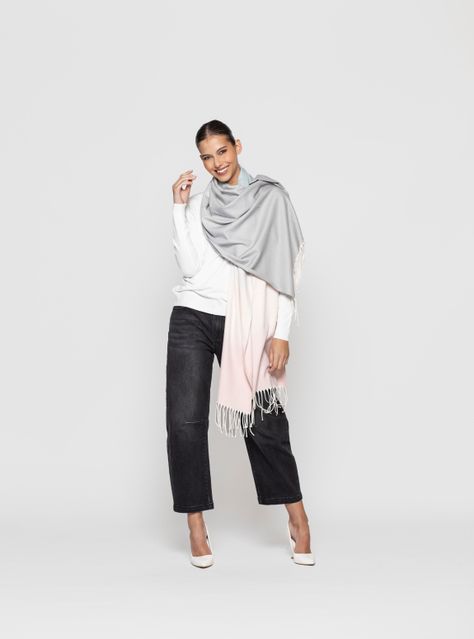 Echarpe Mujer Talia Gris Lineatre-2
