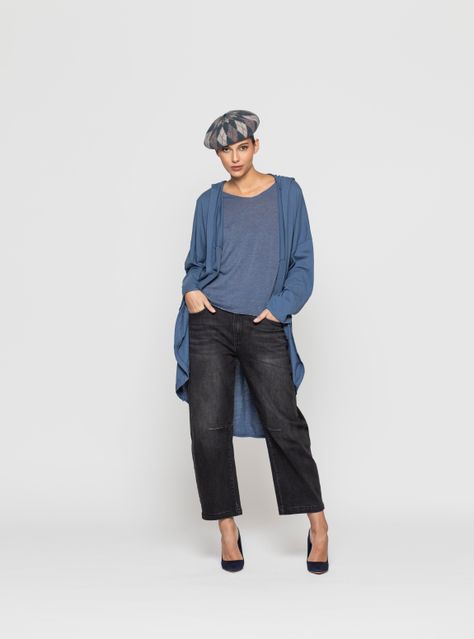 Boina Mujer Yara Azul Lineatre-2