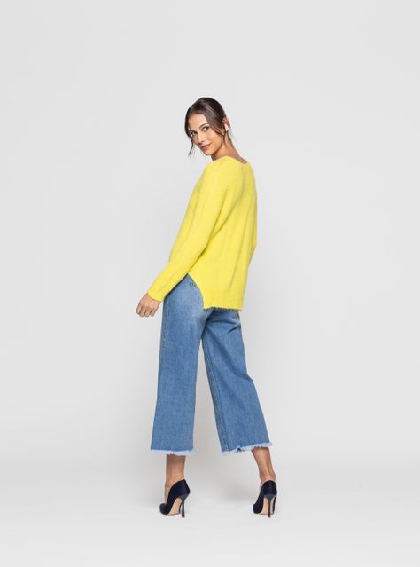 Sweater Mujer Odalys Amarillo Lineatre-1