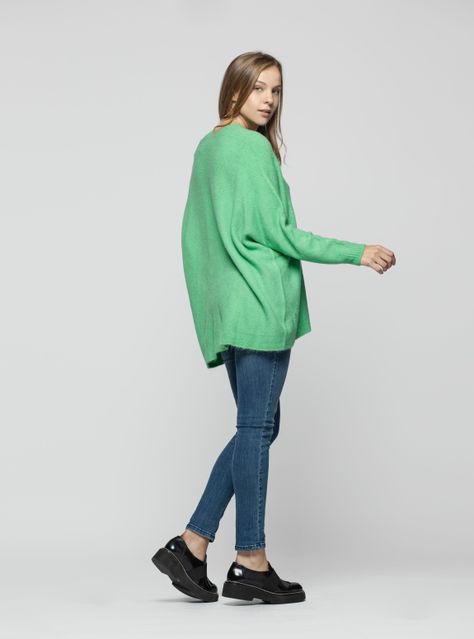 Sweater Mujer Nerys Verde Lineatre-2