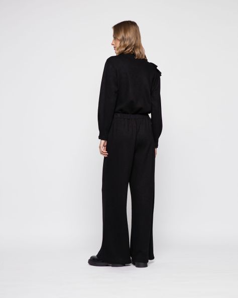Pantalon Mujer Dalia Negro Ludovica-2
