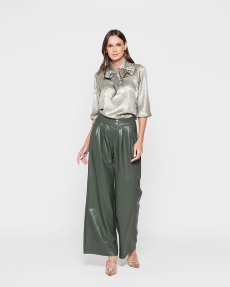 Pantalon Mujer Jazmin Verde Ludovica-0