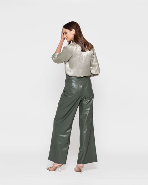 Pantalon Mujer Jazmin Verde Ludovica-2
