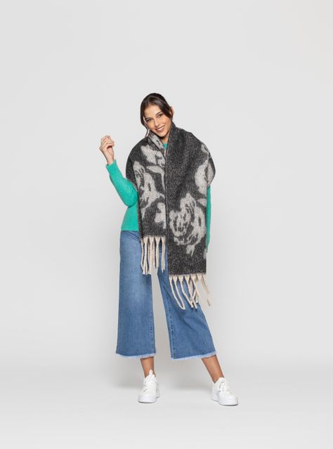 Echarpe Mujer Meline Negro Lineatre-0