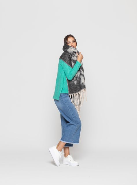 Echarpe Mujer Meline Negro Lineatre-2