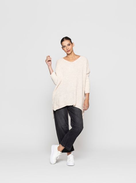 Sweater Mujer Malina Beige Lineatre-4