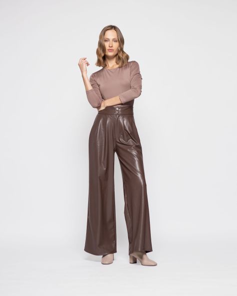 Pantalon Mujer Jazmin Cafe Ludovica-1