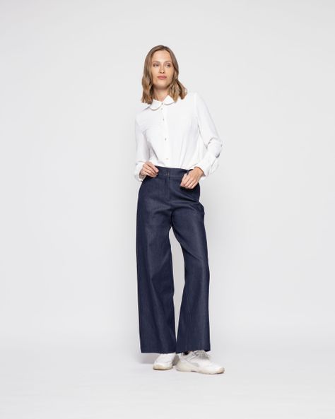 Pantalon Mujer Acacia Azul Ludovica-0