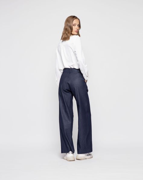 Pantalon Mujer Acacia Azul Ludovica-2
