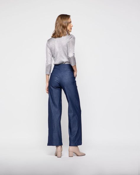 Pantalon Mujer Fresia Azul Ludovica-2