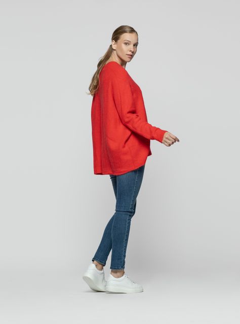 Sweater Mujer Nerys Rojo Lineatre-0