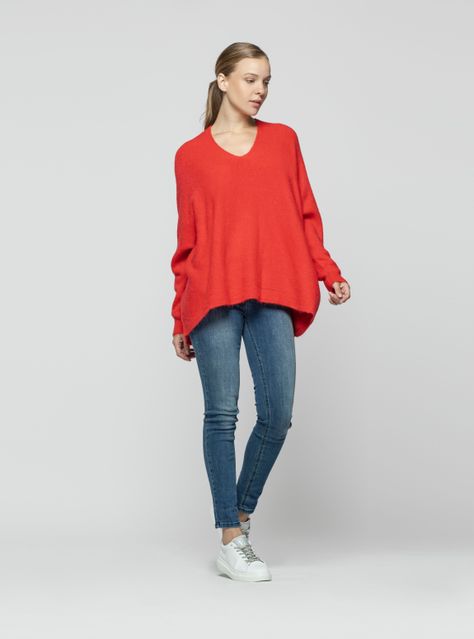 Sweater Mujer Nerys Rojo Lineatre-2