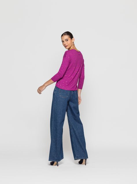 Polera Mujer Naira Morado Lineatre-2
