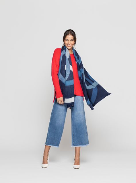Echarpe Mujer Isora Azul Lineatre-1