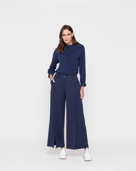 Pantalon Mujer Lobelia Azul Ludovica-0