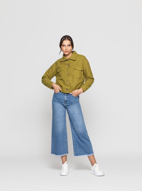 Chaqueta Mujer Eyra Verde Pistacho Lineatre-1