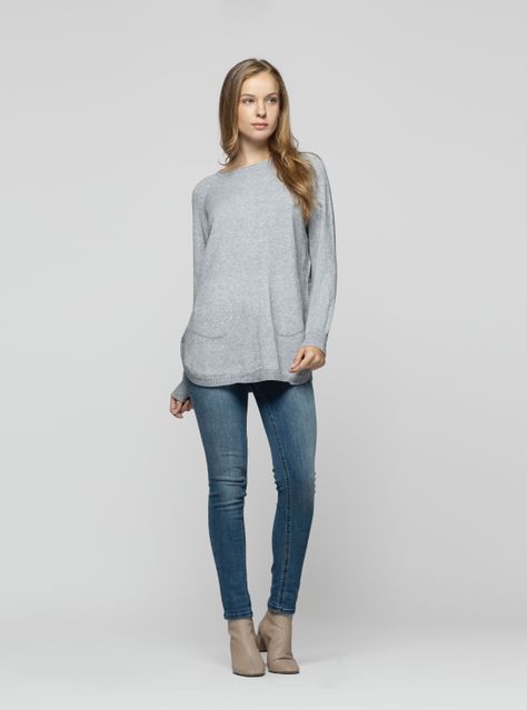 Sweater Mujer Tania Gris Lineatre-0