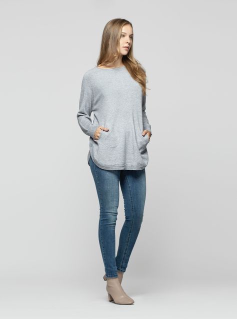 Sweater Mujer Tania Gris Lineatre-1