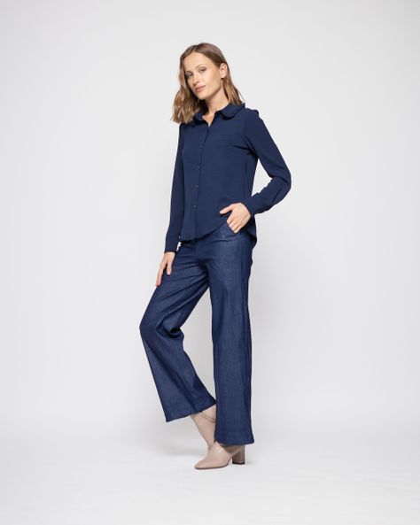 BLUSA HIBISCO AZUL MARINO Ludovica-1