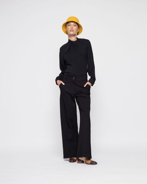 Pantalon Mujer Aleli Negro Ludovica-0