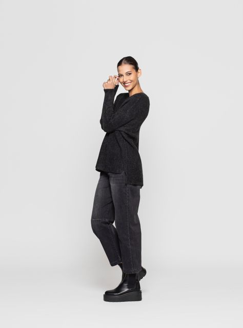 Sweater Mujer Ronja Negro Lineatre-0