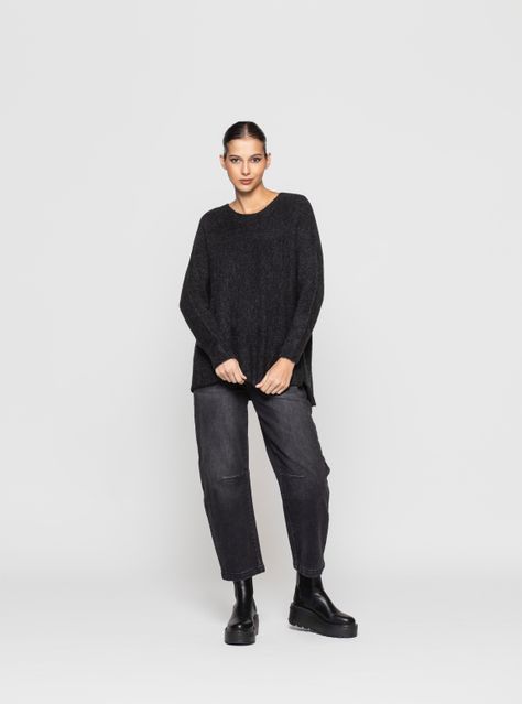 Sweater Mujer Ronja Negro Lineatre-1