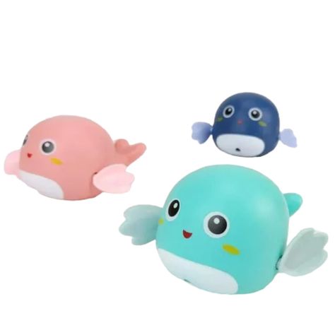 Juguetes 3 Ballenas Nadadoras Para el Baño Tina Bebe -1