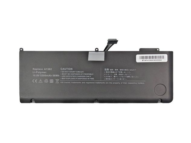 BATERIA APPLE A1382 6 CELDAS ORIGINAL NEGRO A1382, 020-7134-01, 661-5844-0
