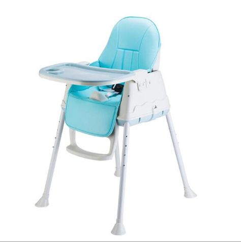 Silla De Comer Bebé - Modelo 3 En 1 - Turquesa - Chitines-0