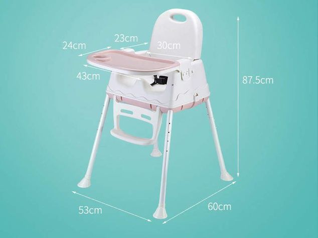 Silla De Comer Bebé - Modelo 3 En 1 - Turquesa - Chitines-3