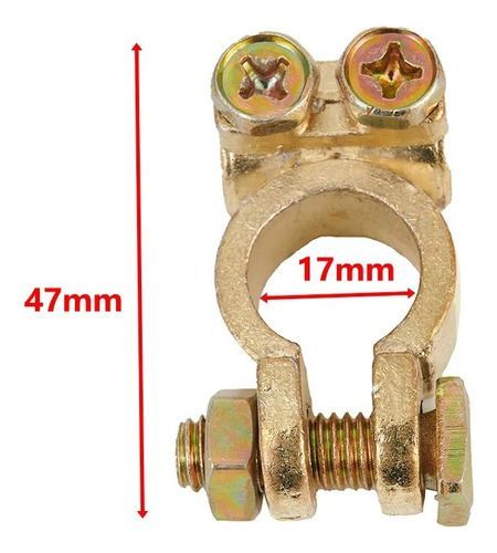 Terminal Borne Bateria Positivo/negativo Bronce Auto Stl1390-4