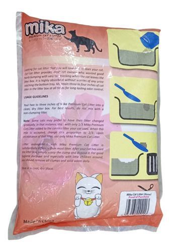Arena Para Gato Aglutinante Premium Mika Aroma Rosas 5l 4kg-1