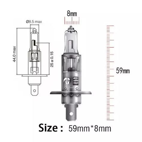 Ampolleta Halogena H1 24v 100w Normal Pack 10 Unidades-4