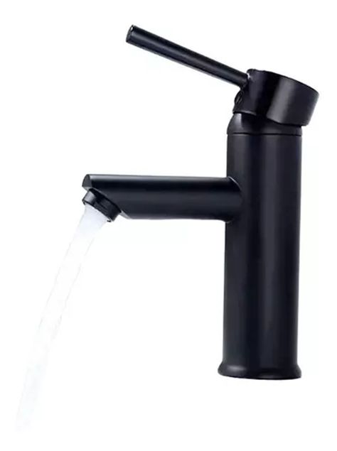 Llave Grifo Lavamanos Monomando Negro Mate Clasica  304-65-0