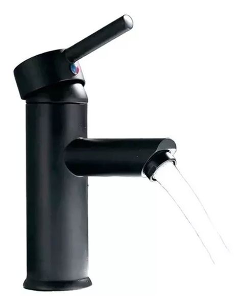 Llave Grifo Lavamanos Monomando Negro Mate Clasica  304-65-3