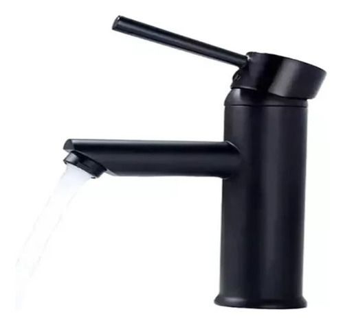 Llave Grifo Lavamanos Monomando Negro Mate Clasica  304-65-8