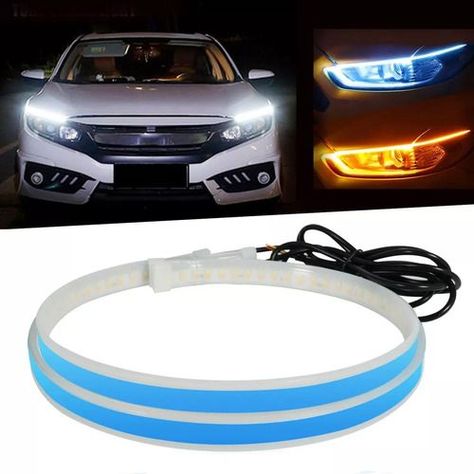 Tira Secuencial Led Foco Auto Flexible Universal X2 60cm K12-1