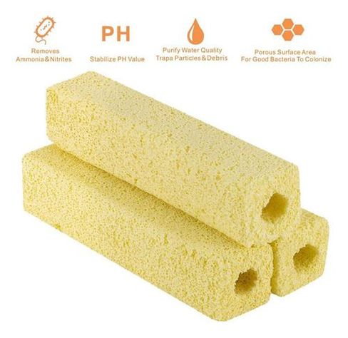 X4 Bloque Ceramica Biofiltro  Acuario 16cmx4inx4in-5