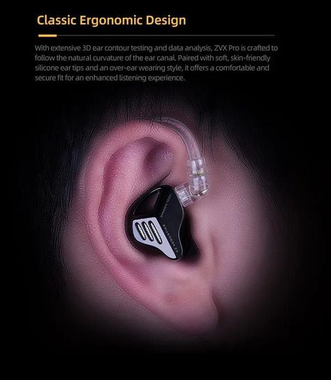 Audífonos KZ  ZVX + Accesorios + Espumas + Estuche.-2