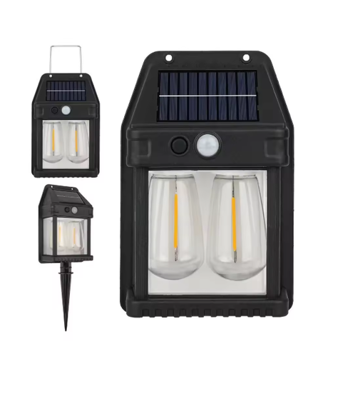 Farol Solar Exterior Lámpara Para Jardín Entrada-0