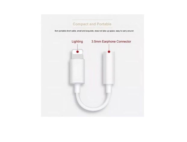 Adaptador Auricular Compatible iPhone A Miniplug 3.5 Mm-1