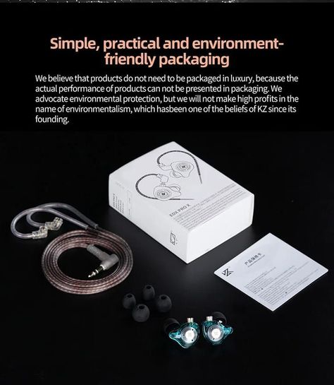 Audífonos KZ EDX PRO X + Accesorios + Espumas + Estuche.-4