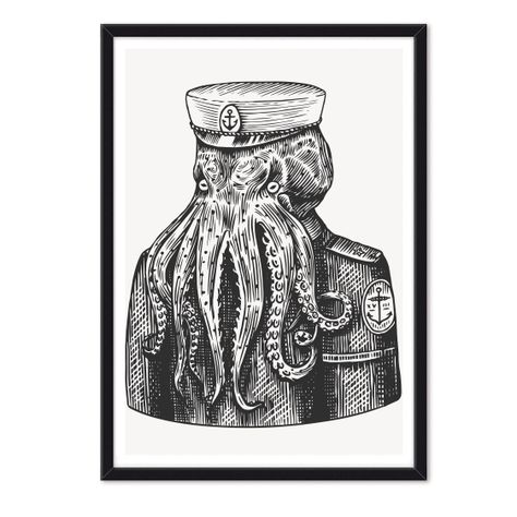 Cuadro individual Marinero Pulpo-0