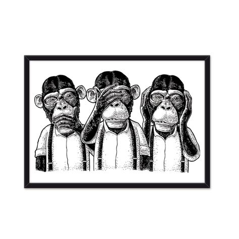 Cuadro individual Monkey por Tres-0