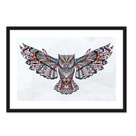 Cuadro Individual Buho Mandala -0