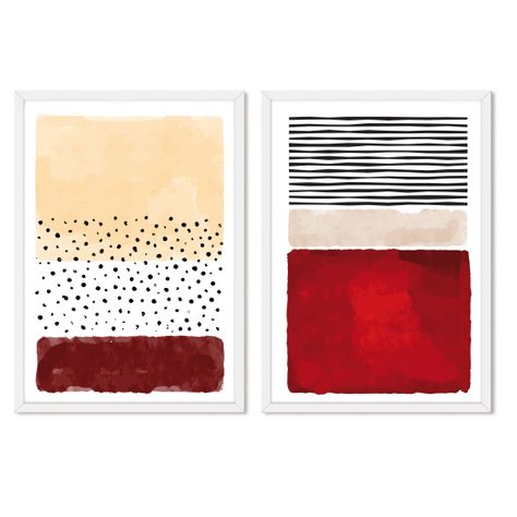 Set doble de Cuadros Abstracto Rubi-0