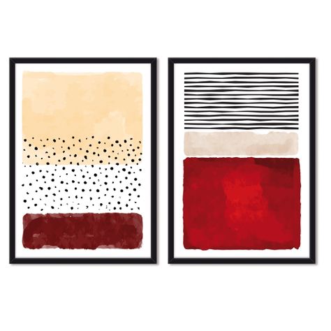 Set doble de Cuadros Abstracto Rubi-0