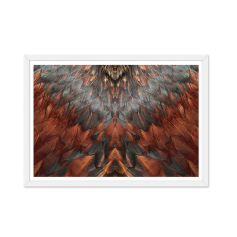 Cuadro individual Plumas Café Cobre-0