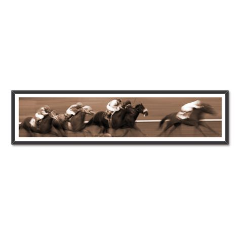 Cuadro Individual Panoramico Carrera de Caballos -0